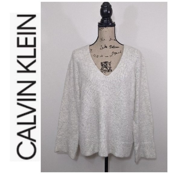 NWT CALVIN KLEIN JEANS Boxy Alpaca Blend Sweater L - Picture 1 of 10